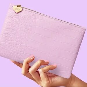 Ipsy ‘Self Love’ Light Pink Embossed Cosmetic Glam Bag